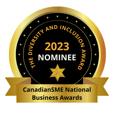 CanadianSME NAtional BUsiness Awards The Diversity, Equity and Inclusion Award 2023 Nominee