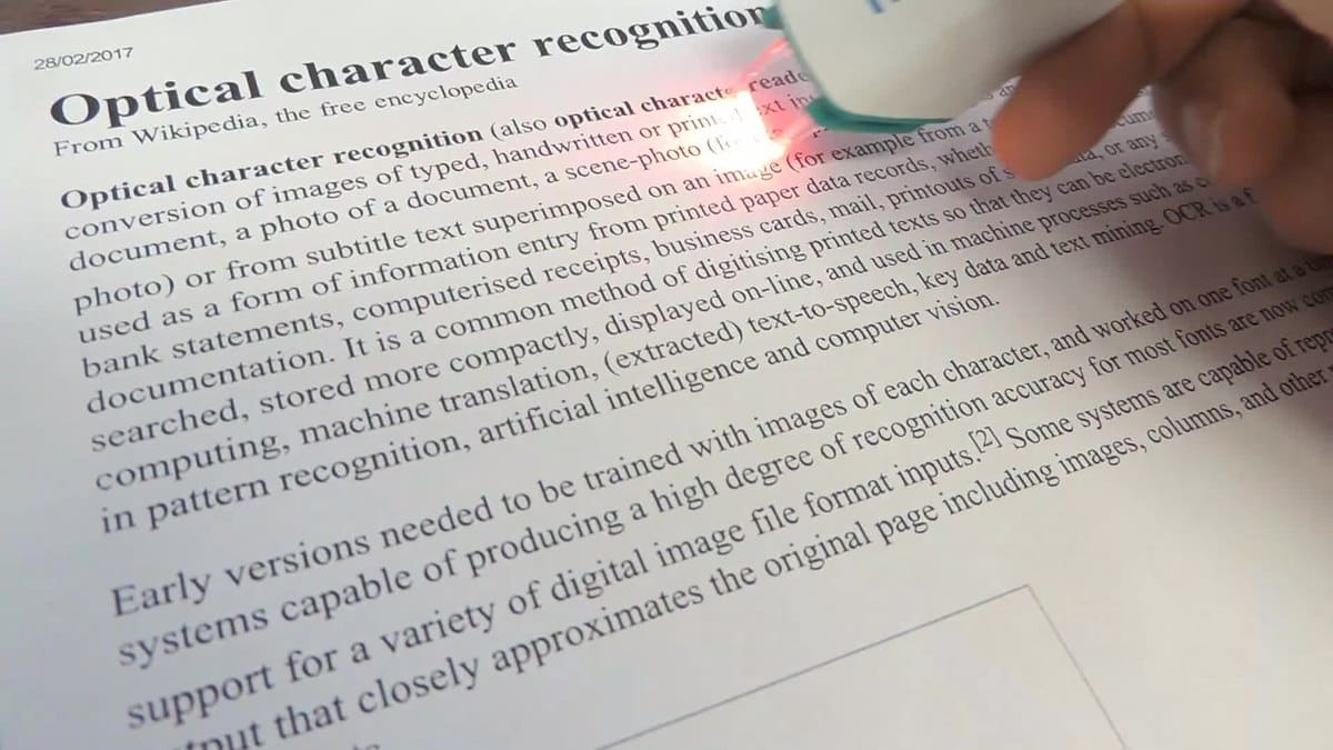 Optical Character Recognition History