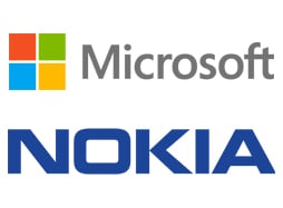 Microsoft and Nokia logos