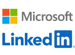 Microsoft and LinkedIn logos