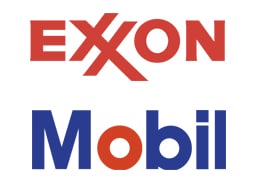 Exxon and Mobil logos