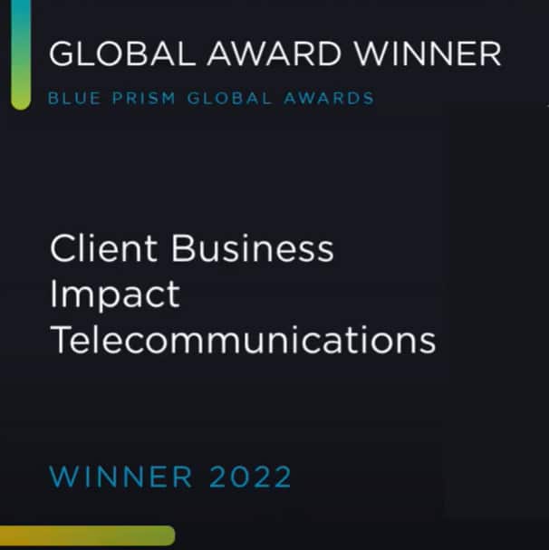 Blue Prism Global Awards Client Business Impact Telecommunications