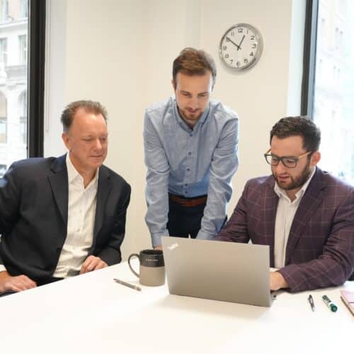 Dave, Sebastian and Najeeb work together - operations consultants