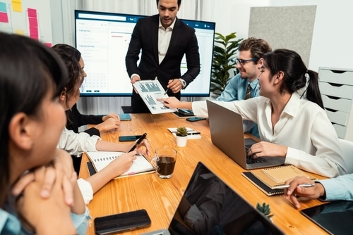 Colleagues in a business meeting